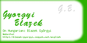 gyorgyi blazek business card